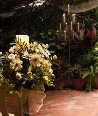 Aisle Candelabra Short Version - The Conservatory Garden Wedding Venue, St. Louis, MO